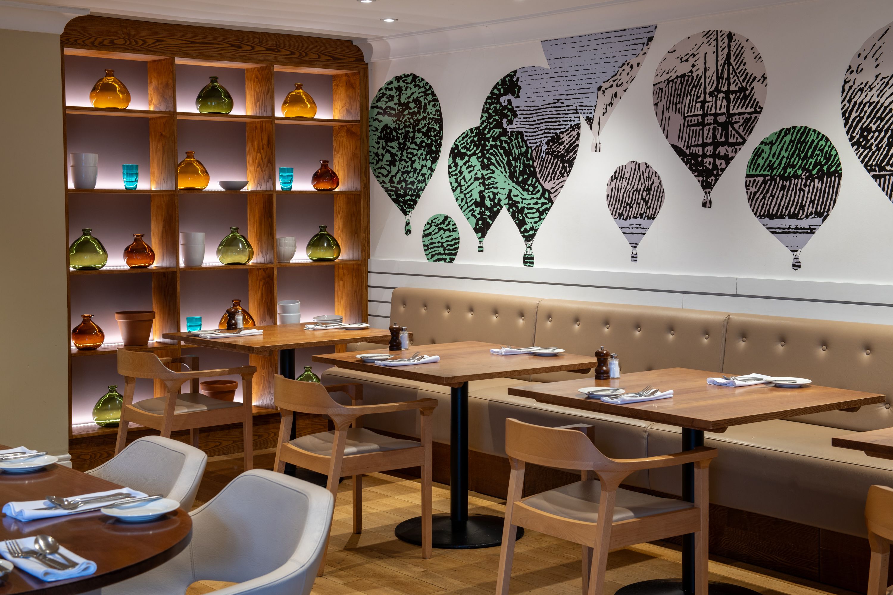 Dining area at The Curious Kitchen